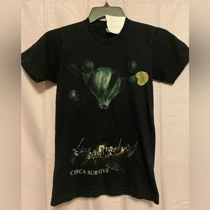 Circa Survive 2010 Tour Shirt, Black with Airship Graphic, XS